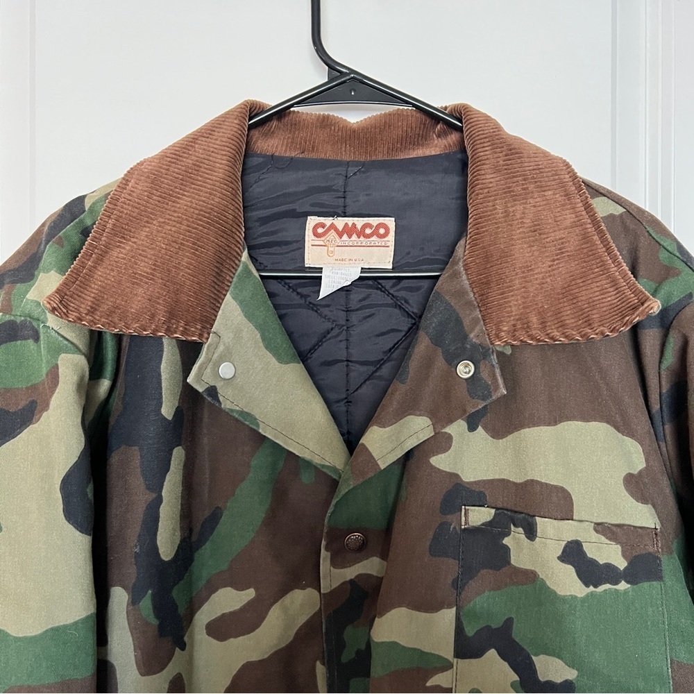 Camco MFG Vintage Insulated Woodland Camo Jacket Corduroy XL - Picture 3 of 10